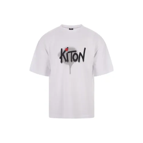 KITON Белая Мужская T-Рубашка
