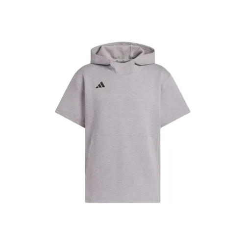 Adidas Dugout FW24 T-Shirt Унисекс Средний Серый Heather Цветочный Дизайн