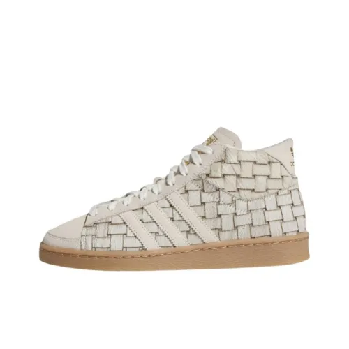 Adidas Originals Slip-resistant Abrasion-resistant High Top Skateboard Shoes Unisex Beige