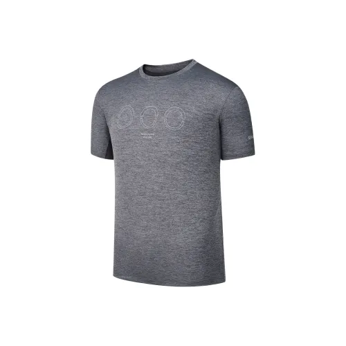 Saucony Бег Т-Рубашка Мужская Черная с Меланжевым Серым