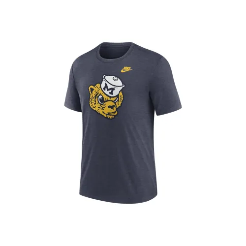 nike T-рубашка Michigan WOLVERINE Команда Мужская Морской синий