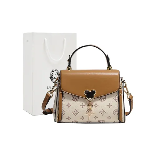 Old Man's Head Сумка из синтетической кожи Женская Белая Кофейная