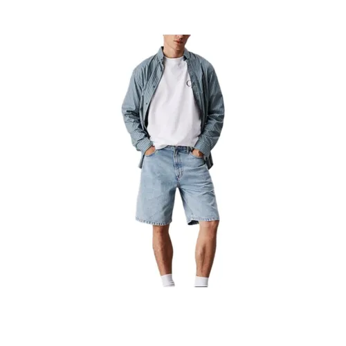 CALVIN KLEIN T-Shirt Европейская версия Мужской Bright White