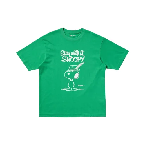 UNIQLO X PEANUTS Коллаборация SS25 T-рубашка Унисекс Зеленый