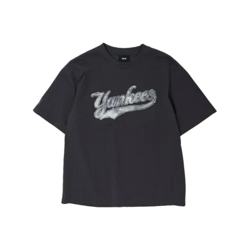 MLB Base Logo New York Yankees Old Flower T-Shirt Унисекс Угольно-серый