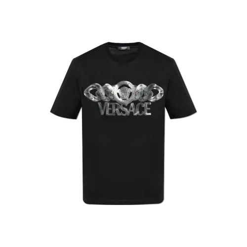 VERSACE Мужские черные T-рубашки