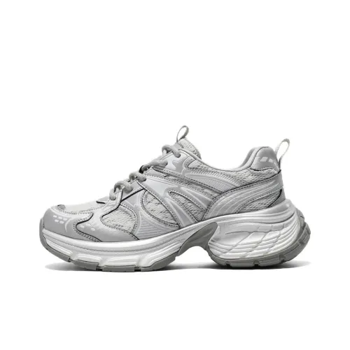 BELLE Anti Slip и износостойкие увеличивающие высоту низкие топовые кроссовки женские серые