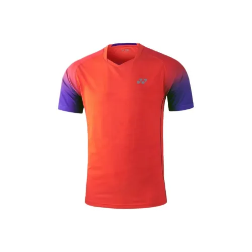 YONEX Бадминтон Wear T Рубашка Мужская Оранжевая Красная