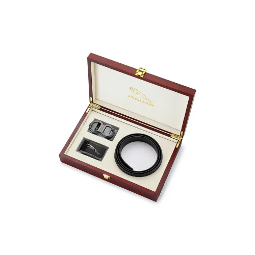 JAGUAR Ремни из коровьей кожи Мужской Черный Ширина 3,5 см