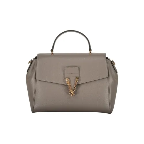 VERSACE Virtus Телячья кожа Тоут Сумка Сумка для покупок Сумка через плечо Сумка Обычный Женские Кунжут Seeds Бежевый