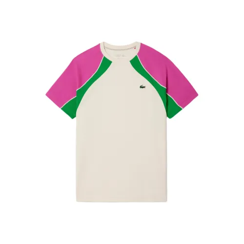 Lacoste T-Shirt Мужской Белый Розовый Зеленый