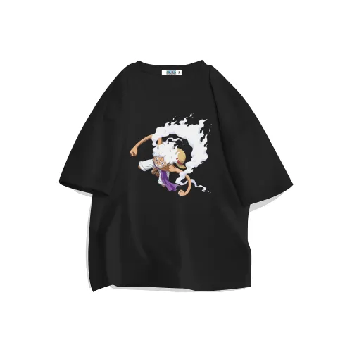 ONE PIECE Students' Повседневный Короткий рукав T-рубашки Мужской Однотонный Базовый