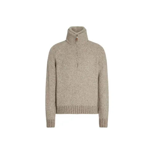 Ermenegildo Zegna Смешанный Светлый Тауп Мужские Кашемировые Свитера