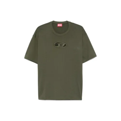 DIESEL SS25 T-Shirt Мужской Зеленый