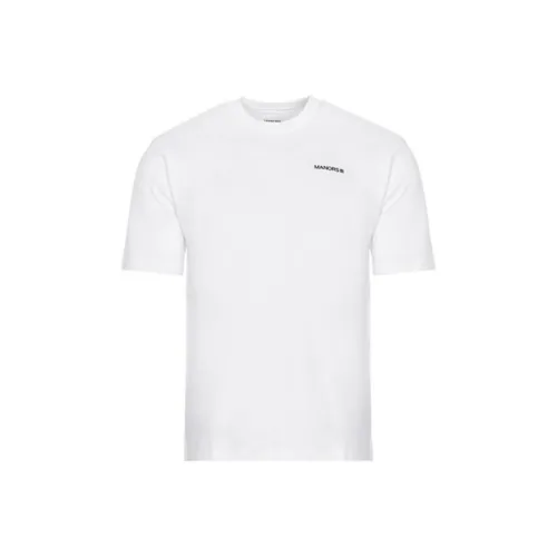 MANORS GOLF APPAREL Белая Мужская Футболка