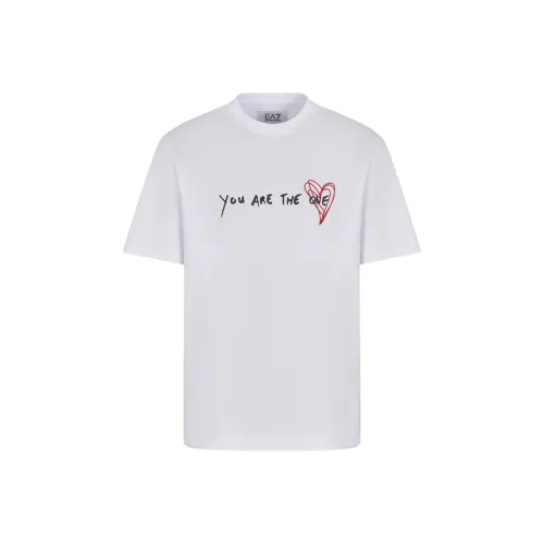EMPORIO ARMANI EA7 SS25 T-Shirt Унисекс Белый