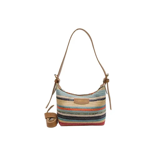 S.REPHEN Вязаная ткань Сумка через плечо Женская Хаки Черный