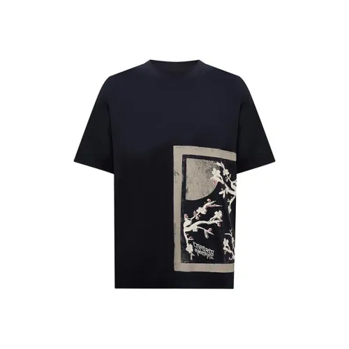 EMPORIO ARMANI SS24 Рукав с оборванным плечом T-рубашка Мужская Темно-синий