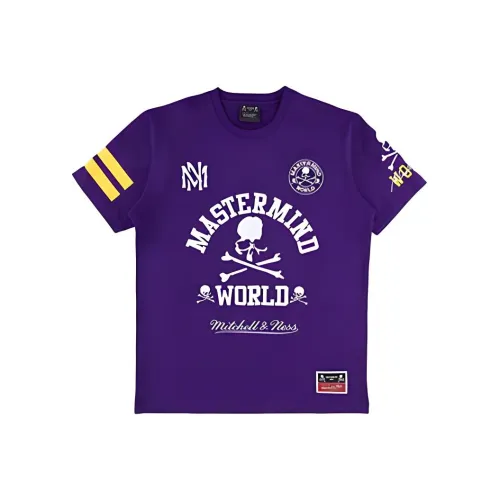 MITCHELL NESS x MASTERMIND WORLD совместная рубашка FW24 Унисекс Фиолетовая
