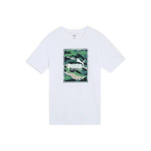 PUMA BOX LOGO Белый Мужской T-Рубашка