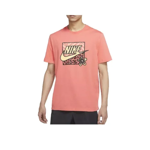 Nike Оранжевый Красный Мужская Футболка