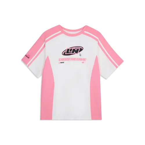LINING x LEAGUE OF LEGENDS Sports Life Collection T-Shirt Унисекс Айвори Утренний Светлый Розовый