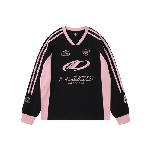 LAMLICKA T-Shirt Унисекс Черный Розовый