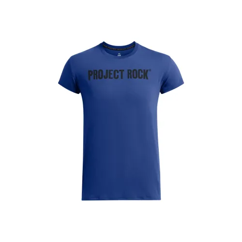 Under Armour ProjectRock Твердый AT Work T Рубашка Мужская Техно-синий Черный