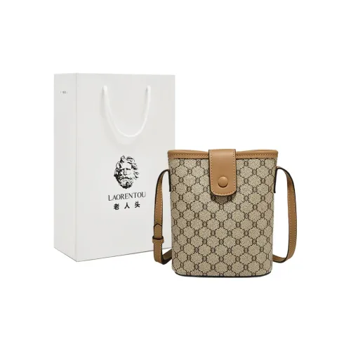 Old Man's Head Сумка через плечо из синтетической кожи женская серый кофейный