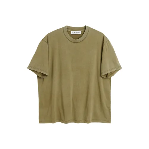 OUR LEGACY T-Рубашка Мужская Оливково-Зеленая