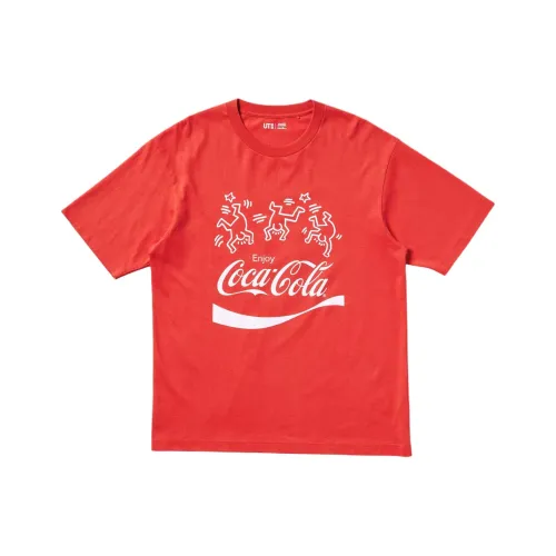 UNIQLO Keith Haring x COCA COLA Коллаборация Красная Унисекс Футболка
