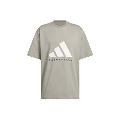 Adidas Баскетбольная футболка унисекс коричневый