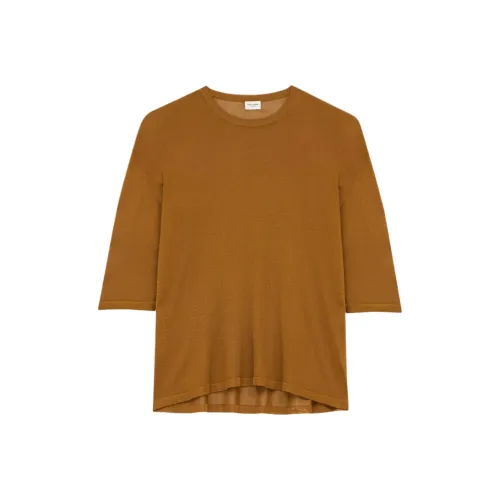 SAINT LAURENT T-рубашка мужская золотая умбра