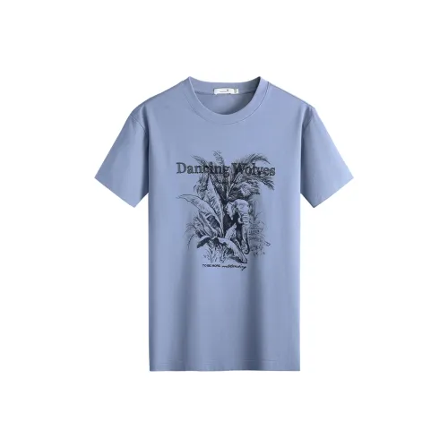 Dance with Wolves T-Shirt Мужская Светло-Синяя