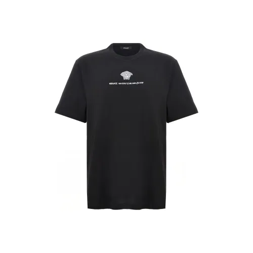 VERSACE Мужские черные T-рубашки