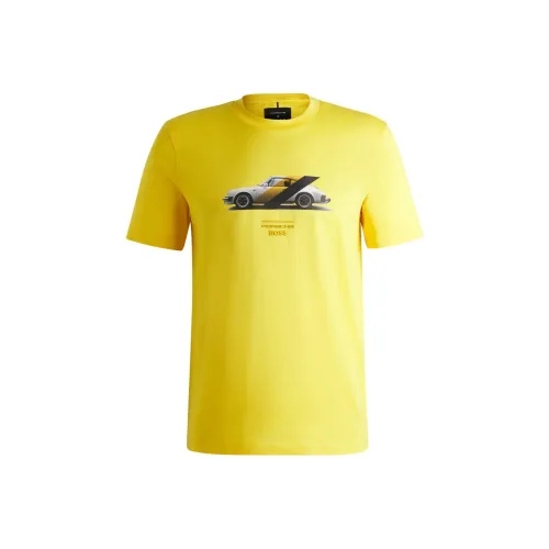 Hugo Boss X PORSCHE T Рубашка Мужская Желтая