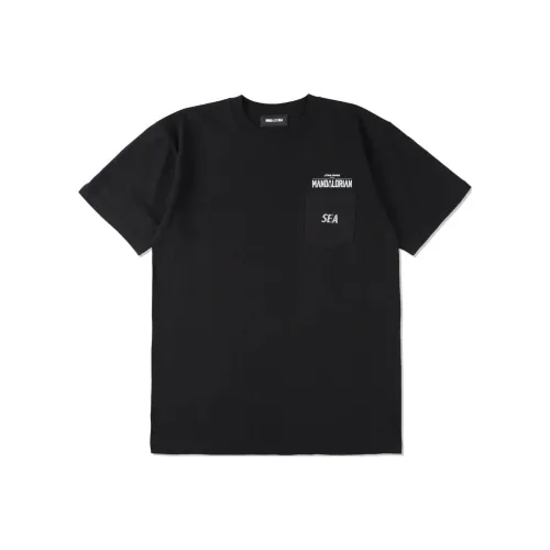 Wind And Sea Черная Унисекс Футболка