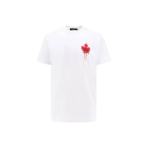 DSQUARED 2 Белый Мужской T-Рубашки