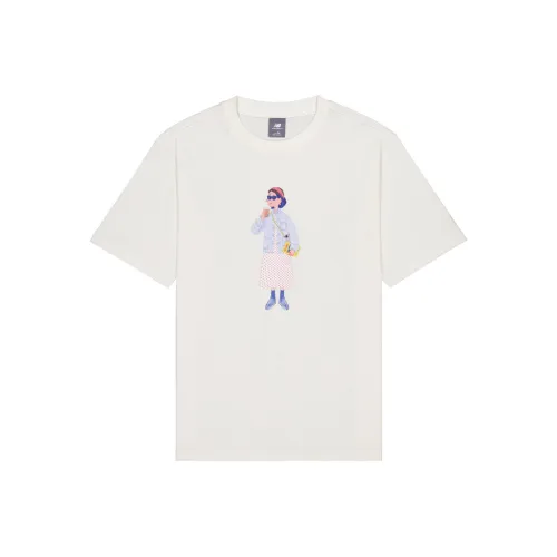 New Balance совместная футболка T Унисекс Айвори Белый