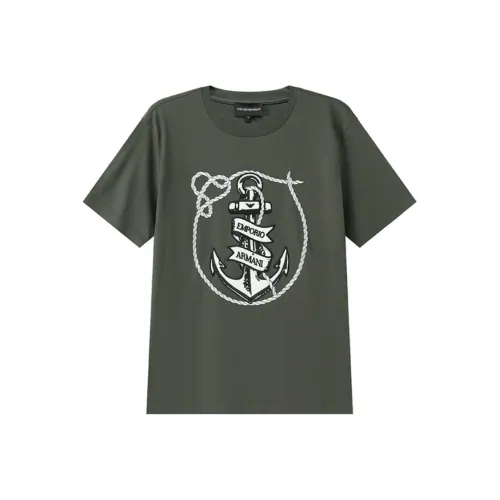 EMPORIO ARMANI FW24 Короткий рукав T-рубашки Мужской Армейский зеленый