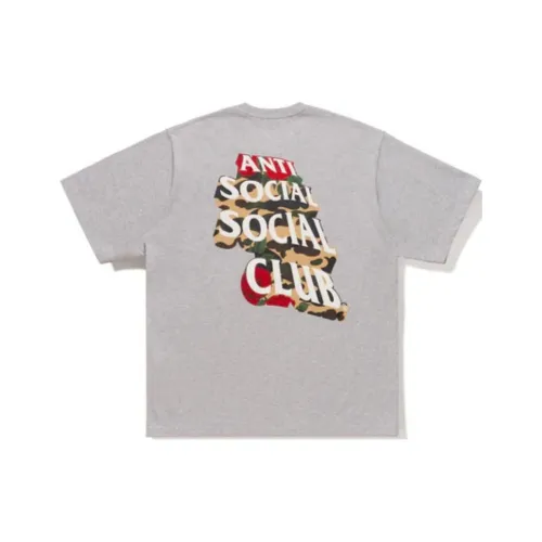 A BATHING APE Анти Социальный Клуб Коллаборация Унисекс Футболки