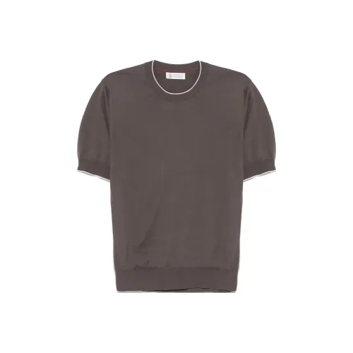 BRUNELLO CUCINELLI Рубашка Мужская Тауповая