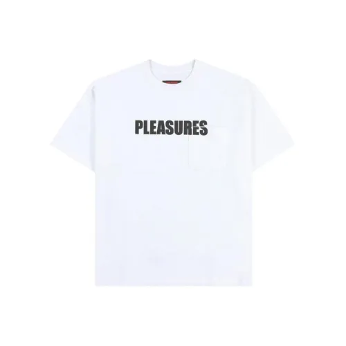 PLEASURES Белая унисекс футболка