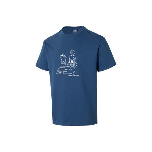 New Balance совместная футболка T Унисекс Темно-синий