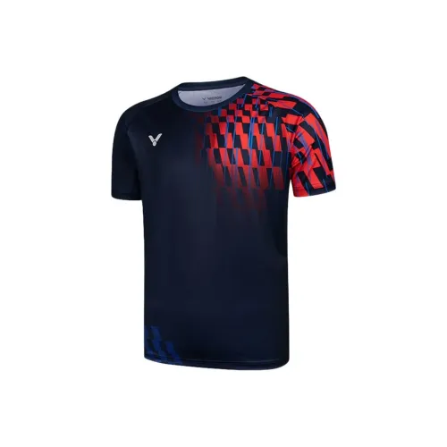 Victor T Рубашка Унисекс Черный Синий Драгоценный камень