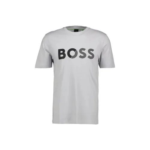 Hugo Boss SS25 T Рубашка Мужская Серого цвета