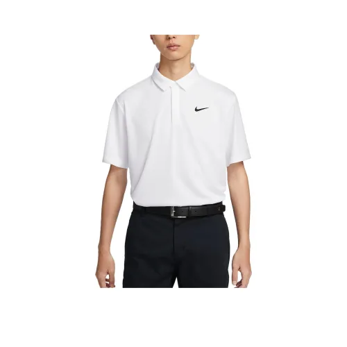 Nike Dri Fit Tour T Рубашка Мужская Белый Белый Черный