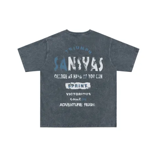 SANSYAS T-Shirt Унисекс Мытый Серый