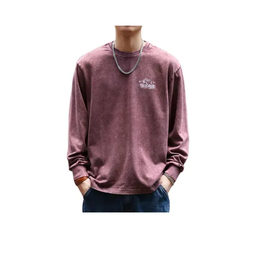 GELANLU Бордовый Мужская T-Рубашка