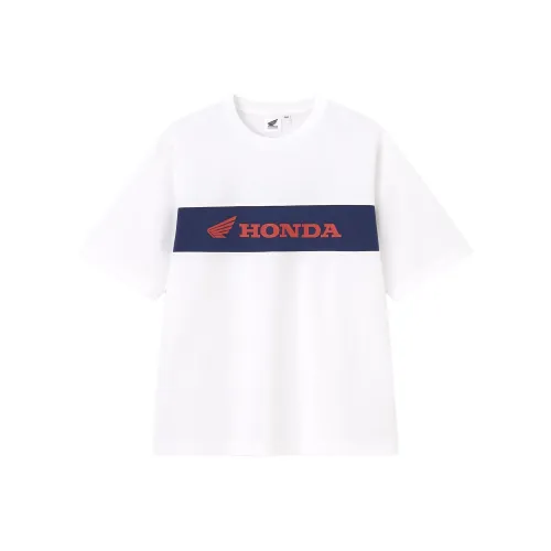 GU HONDA Collaboration Белая Мужская Футболка